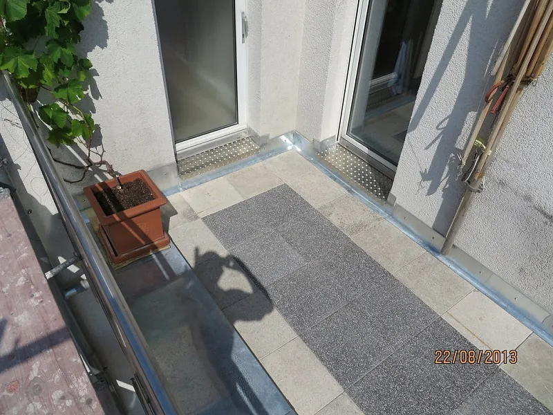 Balkon mit Beschichtung